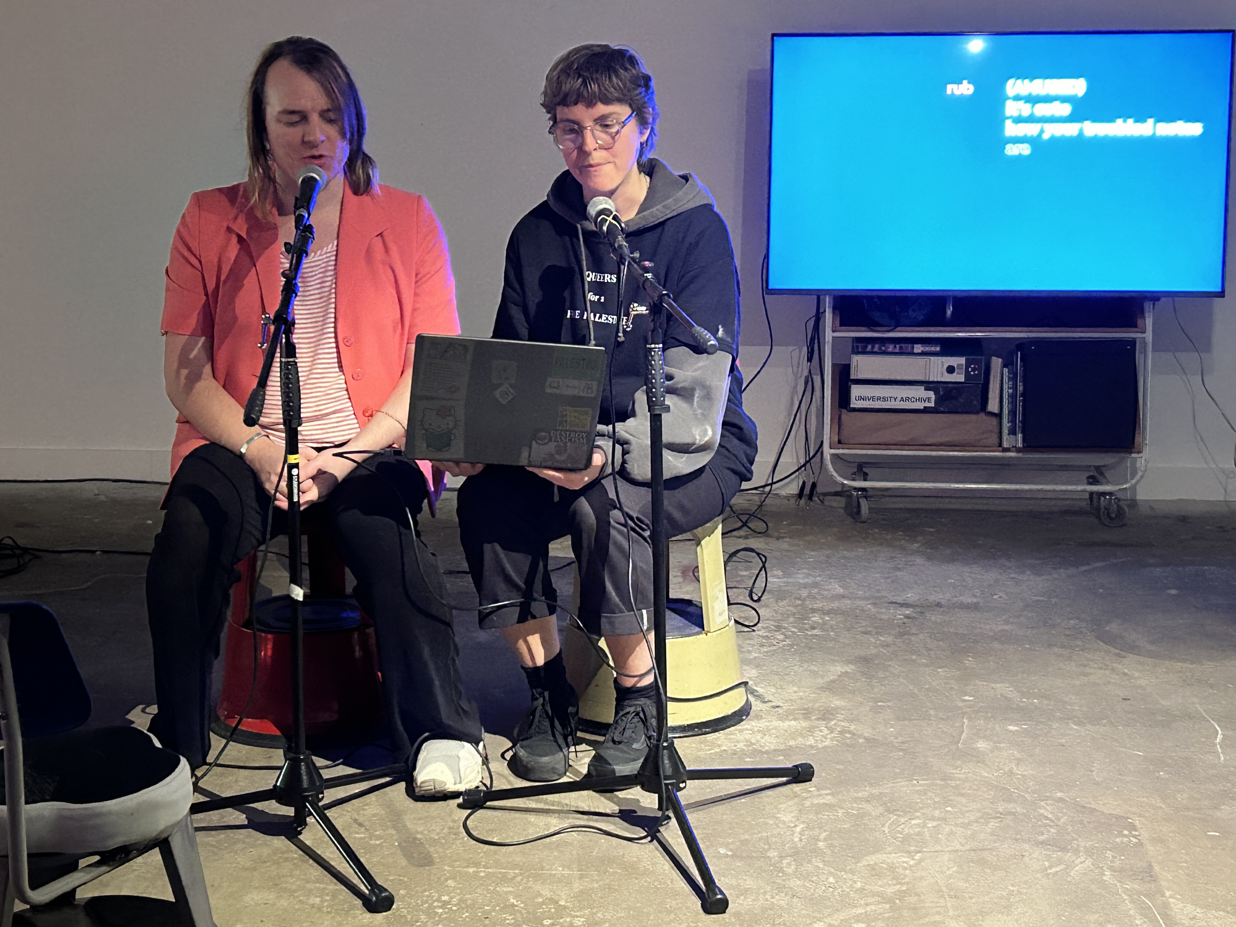 Jessa and Carle performing